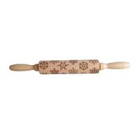 YKMYXZ， Rodillo de madera for impresión navideña, tallados de madera, relieve, alce, copo de nieve, árbol de Navidad, muñeco de nieve, galleta(Armygreen)