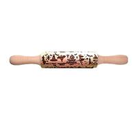 YKMYXZ， Rodillos de amasar Rodillo de madera Herramienta for hornear con relieve