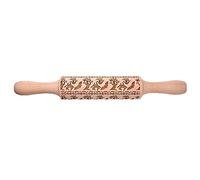 YKMYXZ， Rodillos de amasar Rodillo de madera Herramienta for hornear con relieve