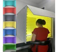 YKMYXZ， Sala de aislamiento acústico for estudios en casa, for equipos de grabación con micrófono, podcasts, canto, juegos y retransmisiones.(Gris)