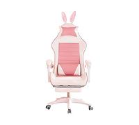 YKMYXZ, Silla de oficina ergonómica Gamichair Racidesk, silla ejecutiva de trabajo de cuero sintético con respaldo alto y reposabrazos acolchados, reposapiés y ruedas giratorias for hombres y adolesce