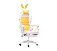 YKMYXZ, Silla de oficina ergonómica Gamichair Racidesk, silla ejecutiva de trabajo de cuero sintético con respaldo alto y reposabrazos acolchados, reposapiés y ruedas giratorias for hombres y adolesce