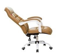 YKMYXZ, Silla de Oficina Extra Acolchada, Respaldo Alto, Silla ejecutiva de Piel sintética, cómoda Silla reclinable, Silla giratoria for computadora, Oficina en casa/marrón(Brown)