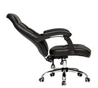YKMYXZ, Silla de Oficina Extra Acolchada, Respaldo Alto, Silla ejecutiva de Piel sintética, cómoda Silla reclinable, Silla giratoria for computadora, Oficina en casa/marrón(Black)