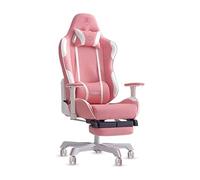 YKMYXZ, Silla de Oficina Gamichair con Soporte Lumbar ergonómico, Silla de Oficina de Cuero sintético Racistyle, Silla de Trabajo giratoria Ajustable con Respaldo Alto y reposapiés.