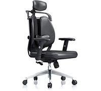 YKMYXZ, Silla de Oficina giratoria ejecutiva con Respaldo Alto, de Cuero sintético, for computadora, Color Liso, Silla de Gerente, Orae, 116 x 70 x 68 cm(Black)
