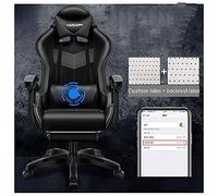 YKMYXZ, Silla Zero, Silla de computadora de Cuero Gamiraci con Respaldo Alto, Silla de Oficina Ajustable con reposacabezas y Lumbar/Negro(Black)