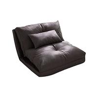 YKMYXZ sofá pequeño， Sofá de Piso Ajustable con Almohada, Respaldo Ajustable de 5 Posiciones, sofá Cama Perezoso, Chaise Lounge de Piso de Ocio Convertible(Navy)