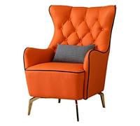 YKMYXZ sofá pequeño， Sofá Individual, sofá Perezoso de Lujo Ligero nórdico, Adecuado for Sala de Estar, Dormitorio, balcón, Silla de Ocio(Orange)