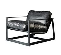 YKMYXZ sofá pequeño， Sofá Italiano Individual, Silla nórdica Ligera de Lujo, sofá Perezoso for Sala de Estar, Dormitorio, cafetería, Silla de Ocio(Glossy Black)