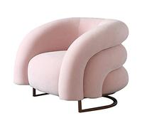 YKMYXZ sofá pequeño， Sofá Perezoso Minimalista Moderno, Silla Individual de Lujo con luz nórdica, for Sala de Estar, Dormitorio, balcón, Silla de Ocio(Light Pink)