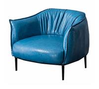 YKMYXZ sofá pequeño， Sofá Perezoso Minimalista Moderno, Silla Individual de Lujo con luz nórdica, Sala de Estar, balcón, recepción, Silla de Ocio(Sapphire Blue)