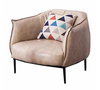 YKMYXZ sofá pequeño， Sofá Perezoso Minimalista Moderno, Silla Individual de Lujo con luz nórdica, Sala de Estar, balcón, recepción, Silla de Ocio(Beige Grey)