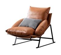 YKMYXZ sofá pequeño, Sofá Perezoso Simple y Moderno, sillón Individual de Lujo con luz nórdica, Adecuado for Sala de Estar, balcón, Chaise Longue(Brown)