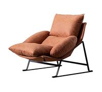 YKMYXZ sofá pequeño, Sofá Perezoso Simple y Moderno, sillón Individual de Lujo con luz nórdica, Adecuado for Sala de Estar, balcón, Chaise Longue(Brown)