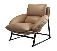 YKMYXZ sofá pequeño, Sofá Perezoso Simple y Moderno, sillón Individual de Lujo con luz nórdica, Adecuado for Sala de Estar, balcón, Chaise Longue(Light Brown)