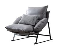 YKMYXZ sofá pequeño, Sofá Perezoso Simple y Moderno, sillón Individual de Lujo con luz nórdica, Adecuado for Sala de Estar, balcón, Chaise Longue(Grey)