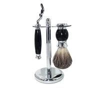 YKMYXZ, Soporte for maquinilla de afeitar Prácticos soportes for cepillos de afeitar for hombres, juego de soporte for cepillo de pelo de tejón de acero inoxidable, herramientas de limpieza de aseo de