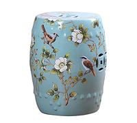 YKMYXZ Taburete de cerámica Floral Pintado a Mano, Taburete de decoración de jardín, Taburete for el hogar, Mesa portátil, decoración de Sala de Estar, Interior y Exterior, Muchas Ocasiones