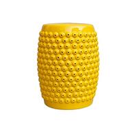 YKMYXZ Taburete de cerámica Perforado Hueco de Estilo Chino, Taburete Redondo Creativo en la Sala de Estar, Mesa Auxiliar for Cambiar Zapatos.(Yellow)