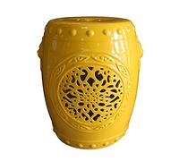YKMYXZ Taburete de Tambor de cerámica con Cabeza de león, Taburete de decoración de jardín, Taburete for el hogar, decoración de Sala de Estar, diseño Hueco Hecho a Mano