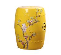 YKMYXZ Taburete de Tambor de cerámica con Flores pintadas a Mano, Taburete de decoración de jardín, Mesa portátil for Taburete doméstico, decoración de Sala de Estar, Uso Interior y Exterior