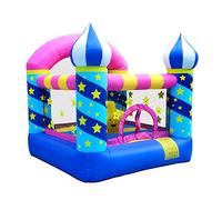 YKMYXZ, Trampolín for el hogar, castillo cuadrado, cama con cojín, tobogán interior y exterior, castillos hinchables y inflables
