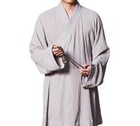 YKMYXZ Túnica de monje, traje ropa zen Multicolor Varios tamaños(Light Grey,L)