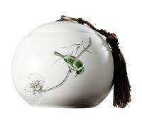 YKMYXZ Urna de cremación cerámica Hecha a Mano for Perros pequeños, Gatos, Conejos, Animales y Humanos. Memorial Cenizas(D)