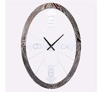 YKMYXZ Wall Clock， Silencioso, sin tictac, Retro, Decorativo, for cafetería, Loft, Hotel, Oficina, Sala de Estar, Dormitorio, Cocina, Ovalado, 40 x 60 4,5 cm