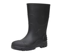 YKPAVV Botas de lluvia de trabajo para hombre, resistentes a golpes y pinchazos, para industria y minería, resistentes al aceite y a los álcalis, zapatos acuáticos blancos, tubo medio sin forro polar