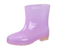 YKPAVV Botas de lluvia para mujer y mujer, botas de lluvia altas para pantorrillas, botas de jardín monocolor, zapatos de jardín, cómodas, botas de trabajo, zapatos de mujer, zapatos de mujer, zapatos