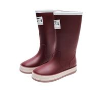 YKPAVV Mujer Lluvia Zapatos Casual Largos Botines Cortos Moda Al Aire Libre Hombres Zapatos Casuales Zapatos Para Mujer Elegante, Vino, 38 EU