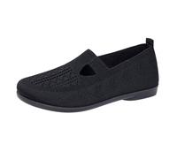 YKPAVV Zapatos de mujer Botines negros Casual Shoes for Women Versatile Spring Breathable Mesh Shoes Soft Soles Middle and Elderly One Foot Pedaling Mother's Shoes Walking Zapatos Mujer 40, Negro