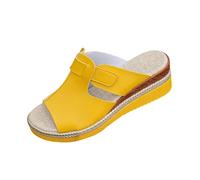 YKPAVV Zapatos Mujer Amarillo 39 Sandalias de Plataforma de Verano para Mujer con Puntera Abierta y Tiras Sandalias de Plataforma con Suela Gruesa y Tacón Boca de Mujer 41, amarillo, 37 EU