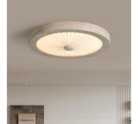 YKSJDFH Lámpara De Techo Redonda De Piedra Amarilla Lámparas De Techo WABI-Sabi con Pantalla De Piedra Natural, Lámparas De Techo LED para Sala De Estar, Dormitorio, Comedor, Accesorio Regulable para