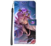 YKTO Funda para OPPO A16 Protectora Piel PU Case Carcasa Pintado Caja del Teléfono Billetera Protector Ranuras de Tarjeta y Soporte Plegable,Hada Bonita, Bella Durmiente
