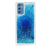 YKTO Fundas para OPPO Find X5 Lite 5G Glitter Arena Flowing Líquido Brillar Lentejuelas Carcasas Cristal Suave Silicona TPU Teléfono Trasera Protección Caso para OPPO Find X5 Lite 5G,Patrón Azul