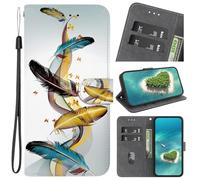 YKTO Libro Case para Honor Magic 6 Pro Funda Carcasa con Tapa de Cuero Piel Wallet Case Flip Cover, Hebilla Magnetica, Ranuras para Tarjetas para Honor Magic 6 Pro,Mariposa Dorada de Colores Vivos