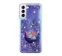YKTO Líquido 3D Glitter Case para OPPO A36 Arena Flowing Líquido Brillar Lentejuelas Carcasas Cristal Suave Silicona TPU Teléfono Trasera Protección Caso para OPPO A36,Dumbo