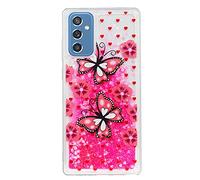 YKTO Líquido Quicksand Bling para OPPO A96 5G Glitter Arena Flowing Líquido Brillar Lentejuelas Carcasas Cristal Suave Silicona TPU Trasera Protección Caso para OPPO A96 5G,Mariposa Escarlata