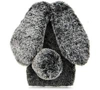 YKTO Peludo Carcasa para Sony Xperia 10 VII Phone Cover Funda Blanda Teléfono Móvil Fundas Trasera Conejo Esponjosa Case Conejo Artificial Linda Funda Phone Case para Sony Xperia 10 VII,Gris