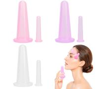 YKTOZU 6 Pcs Ventosas Faciales,Set de Ventosas de Silicona para Masaje Facial,Terapia Cupping para Relajación Muscular y Masaje Anticelulítico