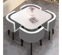 YKWLKJ Juego de Comedor Mesa Cuadrada y 4 Sillas, Mesa da Conferencias Recepción para Cocina, Comedor y Salón(DF69)