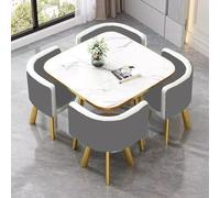 YKWLKJ Juego de Comedor Mesa Cuadrada y 4 Sillas, Mesa da Conferencias Recepción para Cocina, Comedor y Salón(DF-69)