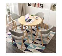 YKWLKJ Juego De Mesa De Comedor De Cocina Redonda for 4, Juego De Mesa De Café Informal Moderna, Juego De Mesa De Comedor Que Ahorra Espacio for La Cocina, El Comedor(Yellow,Gray 1)