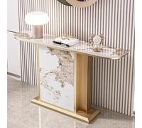 YKWLKJ Mesa Consola con Estructura de Metal, Mesas de Pasillo Entrada para Recibidor Tocador Salón Dormitorio, Estable sin tambalearse(Gold 2,120cm)