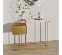 YKWLKJ Mesa Consola Pasillo Mesas de Entrada Mesa de Sofá Auxiliar para Salón, Sala de Estar(Gold,80cm)