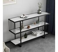 YKWLKJ Table Console Entrada 3 Capas, Mesa de Sofá Pasillo con Estante, Ancho 30cm, Montaje Sencillo(Negro,100cm)