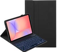 YKWXSC Funda con teclado compatible con Samsung Galaxy Tab A11 de 8,7 pulgadas SM-X130/X133/X135, [QWERTZ] funda protectora con teclado extraíble con soporte, negro